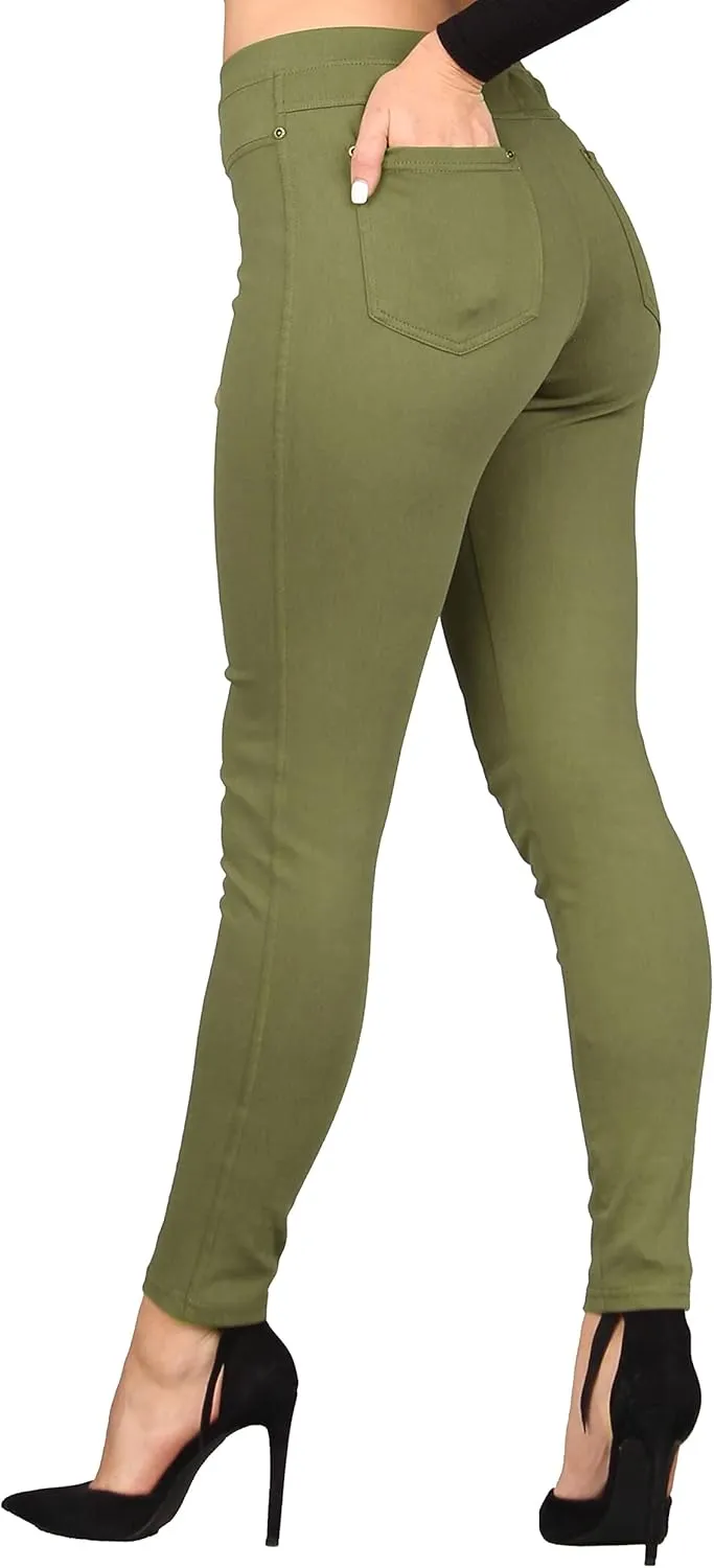 Lildy Women's Denim Jeggings, Stretchable Cotton Blend