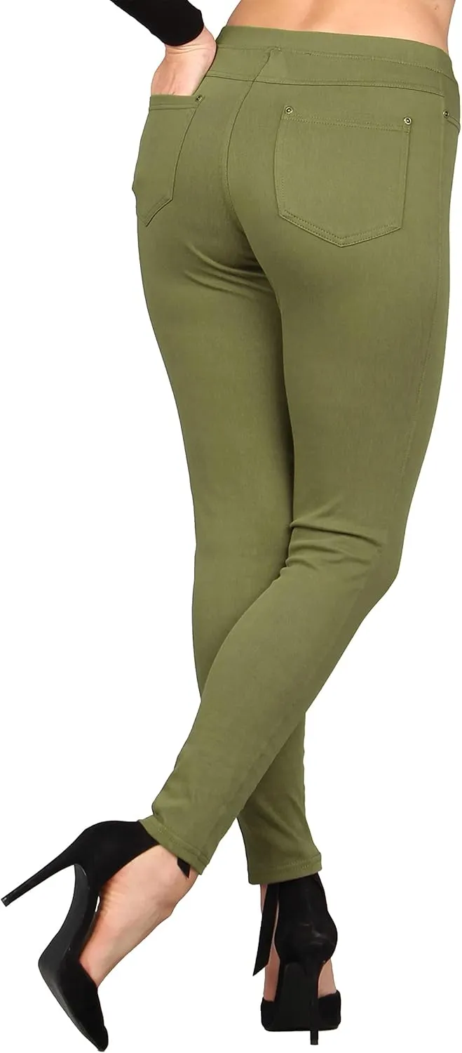 Lildy Women's Denim Jeggings, Stretchable Cotton Blend