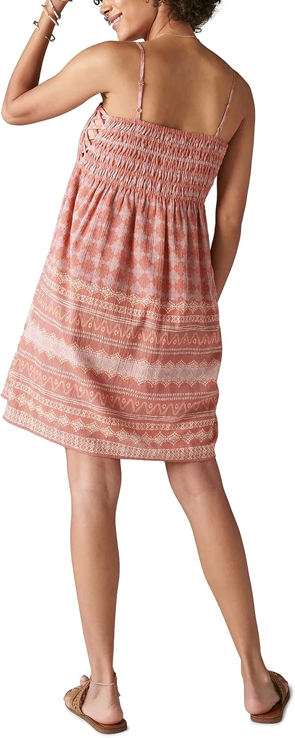 Lucky Brand Women's Printed Smocked Mini Dress