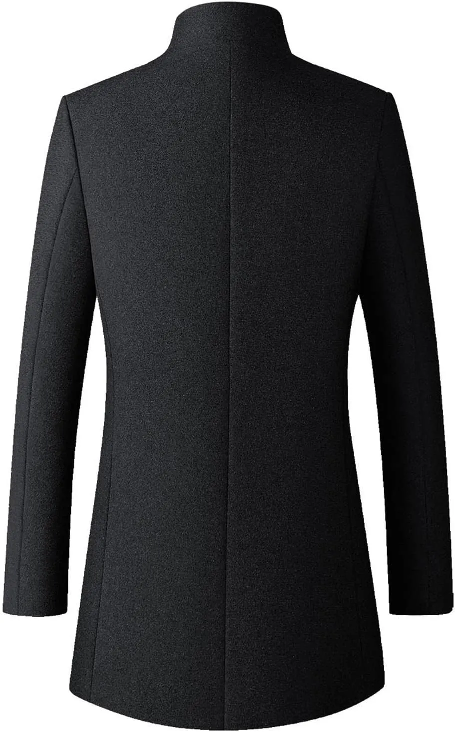 Men's Wool Blend Pea Coat Hooded Zipper Warm Cardigan Knitted Coat Jacket Notched Lapel Belt Fall Windproof Coat