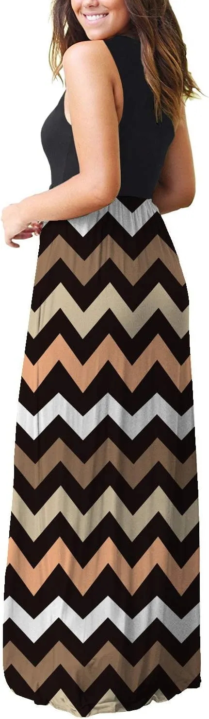 MOLERANI Women's Loose Plain Maxi Dresses Casual Long Dresses with Pockets