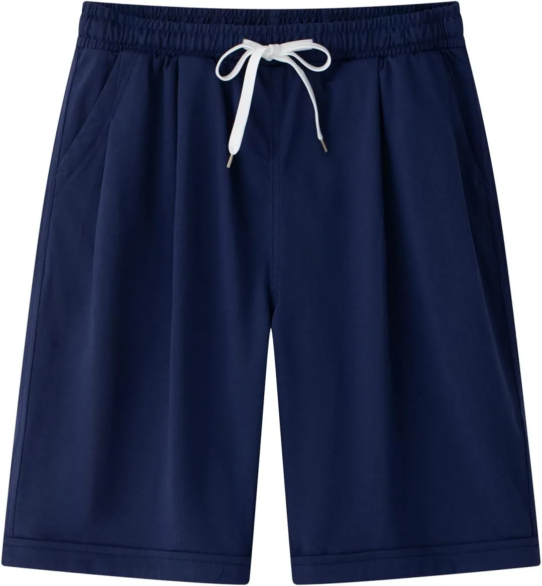 Msmsse Women's Bermuda Knee Length Shorts Cotton Casual Cargo Long Shorts for Athletic Walking Workout