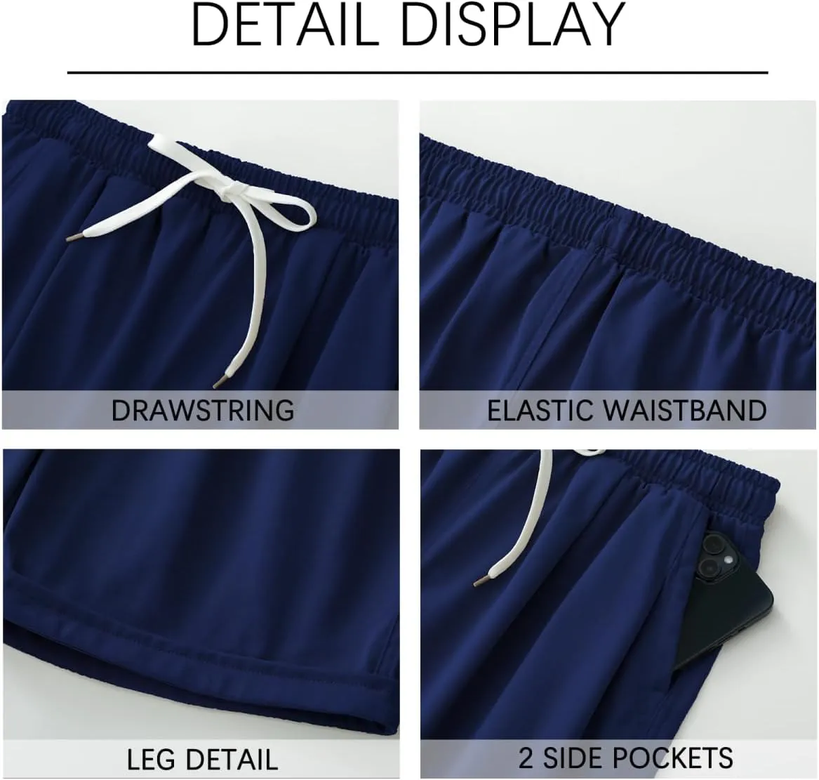 Msmsse Women's Bermuda Knee Length Shorts Cotton Casual Cargo Long Shorts for Athletic Walking Workout