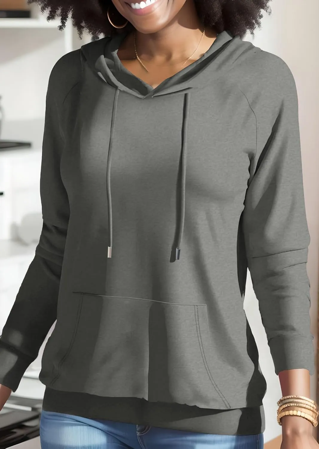 Nimsruc Hoodies For Women Pullover Casual Long Sleeve Oversized Sweatshirts