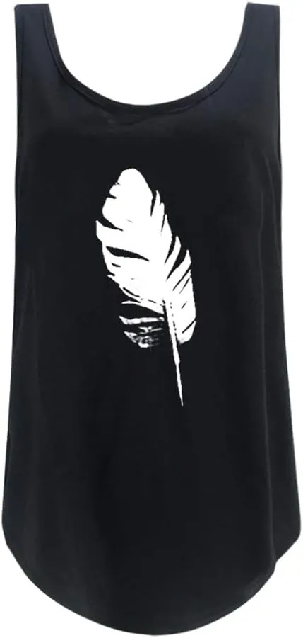 OMSJ Women Shirts Sleeveless Summer Tunic Loose Fit Tank Tops