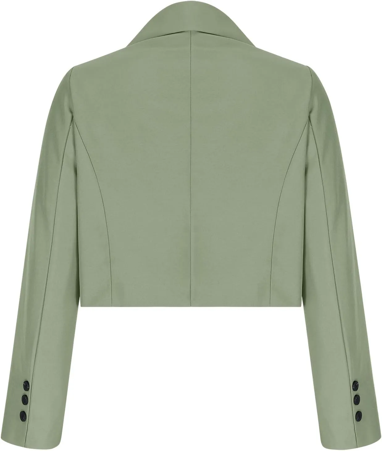 Open Front Blazers for Women Solid Color Long Sleeve Lapel Blazer Jackets Single Button Short Outerwear 2024