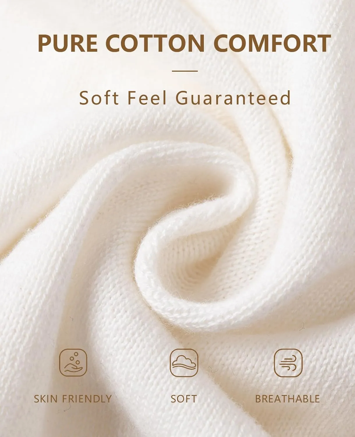 QUALFORT Women's 100% Cotton Lightweight Cardigans Long Sleeve Knitted Button Down Sweater