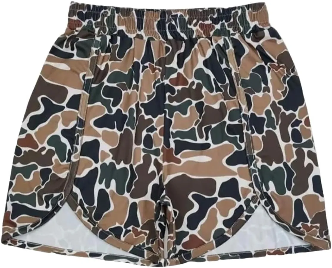 RICHTRUE Camo Boxer Shorts Women Cute Graphic Y2k Shorts Colorful Summer Bottoms 2025 Trendy