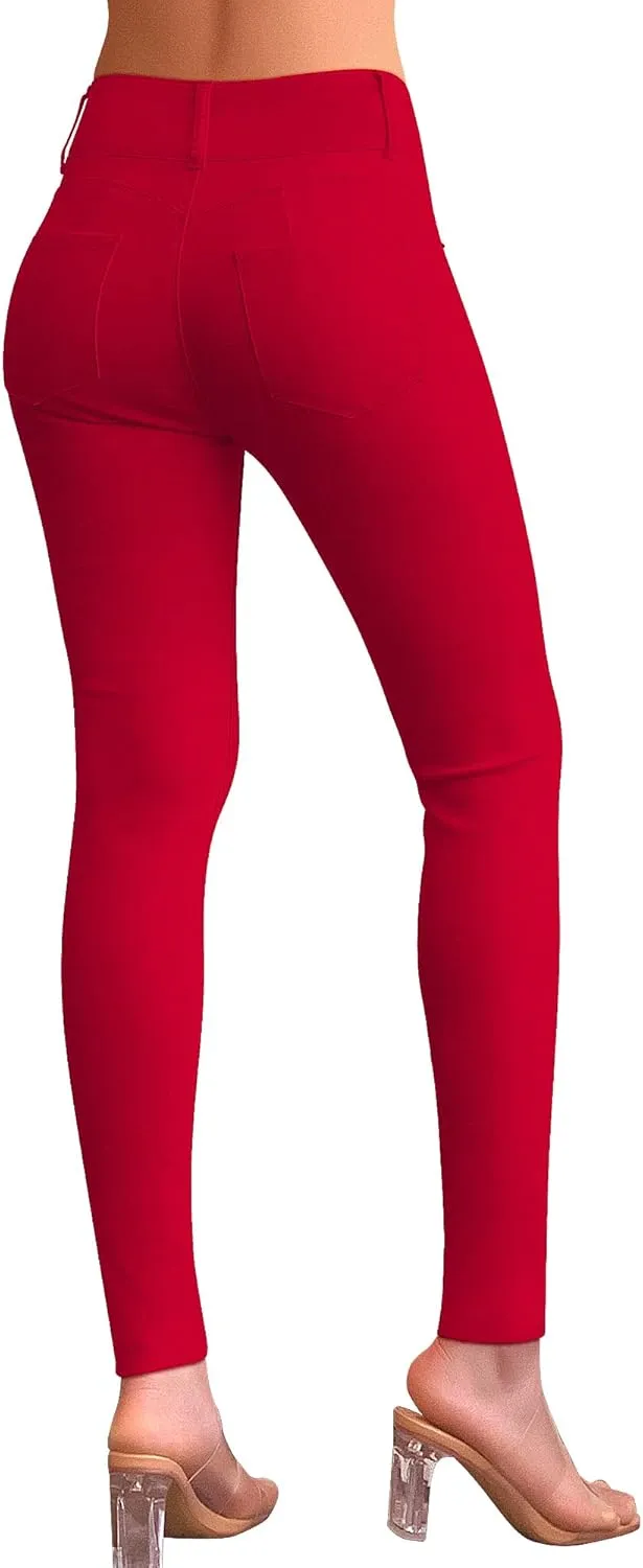 roswear Women??s High Waisted Stretchy Skinny Curvy Jeans Tummy Control Jeggings