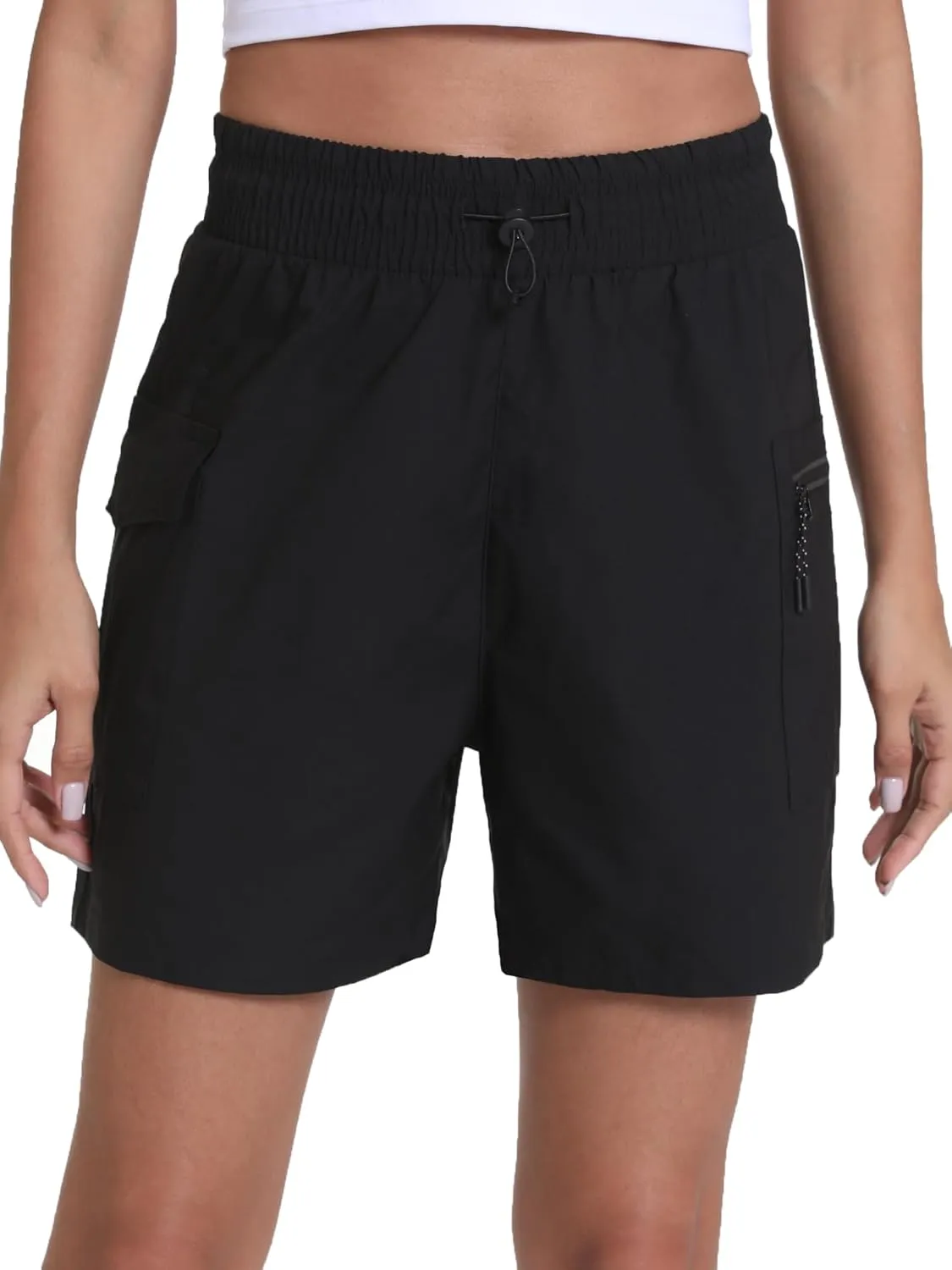 Rrosseyz Women's Hiking Cargo Shorts with Pockets Quick Dry Athletic Gym for Women Exercise Lounge