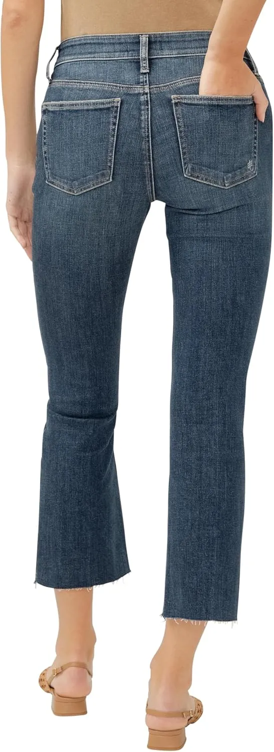 Silver Jeans Co. Women's Suki Mid Rise Curvy Fit Flare Leg Jeans
