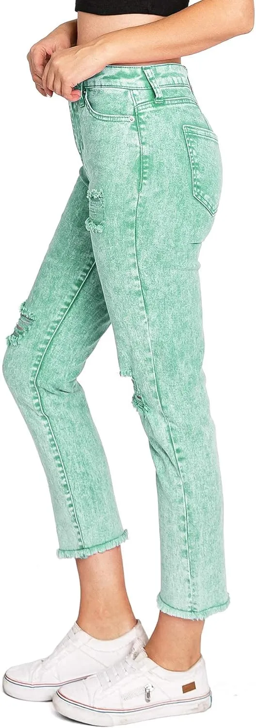 Slim Straight Color Wash Jeans