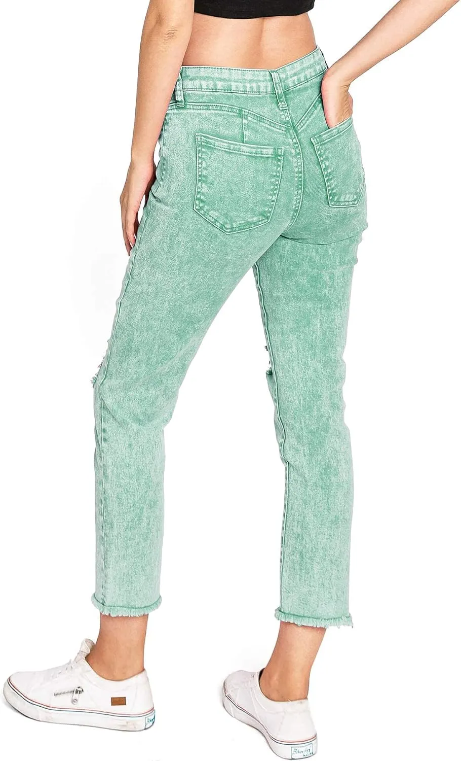 Slim Straight Color Wash Jeans