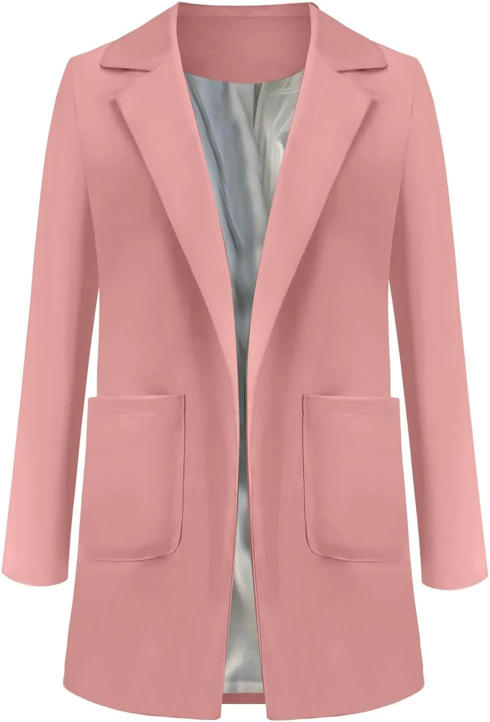 Solid Plain Blazers for Women Business Casual Office Coat Long Sleeve Cardigans Suit Blazer Jacket Fall Thin Outwear