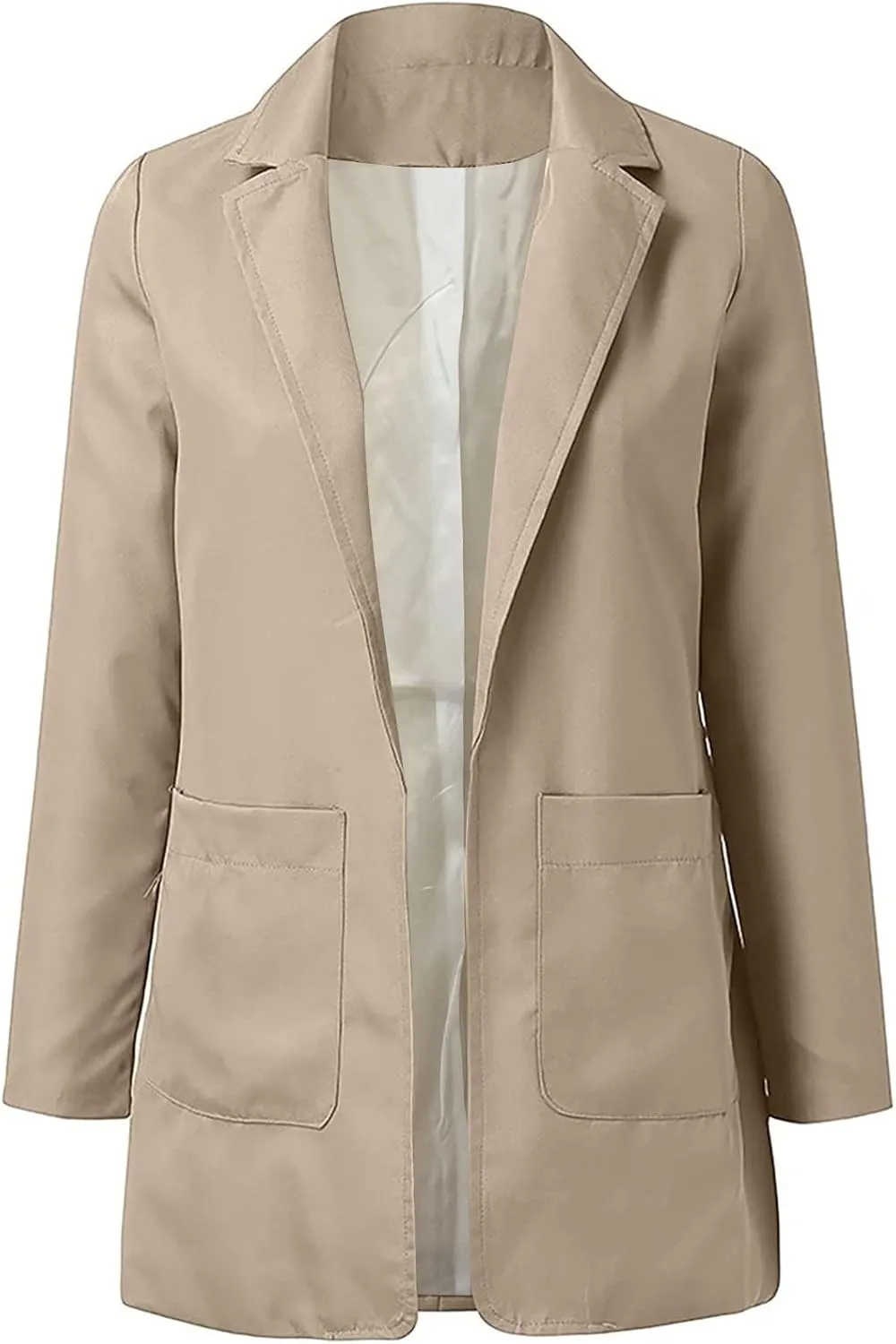 Solid Plain Blazers for Women Business Casual Office Coat Long Sleeve Cardigans Suit Blazer Jacket Fall Thin Outwear