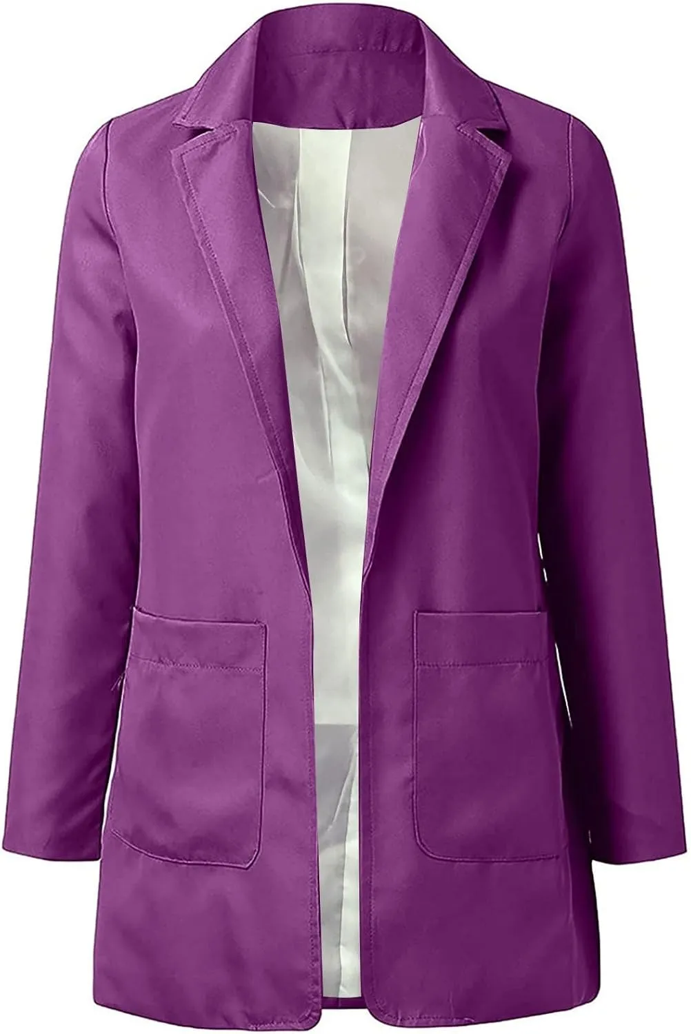 Solid Plain Blazers for Women Business Casual Office Coat Long Sleeve Cardigans Suit Blazer Jacket Fall Thin Outwear
