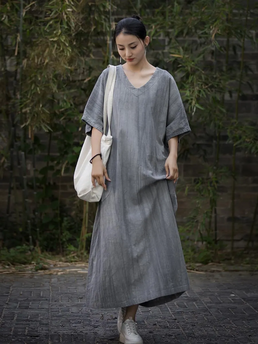 Summer Women??s Casual Short Sleeveless Cotton Linen Sun Dress Maxi Tunic Beach Dresst