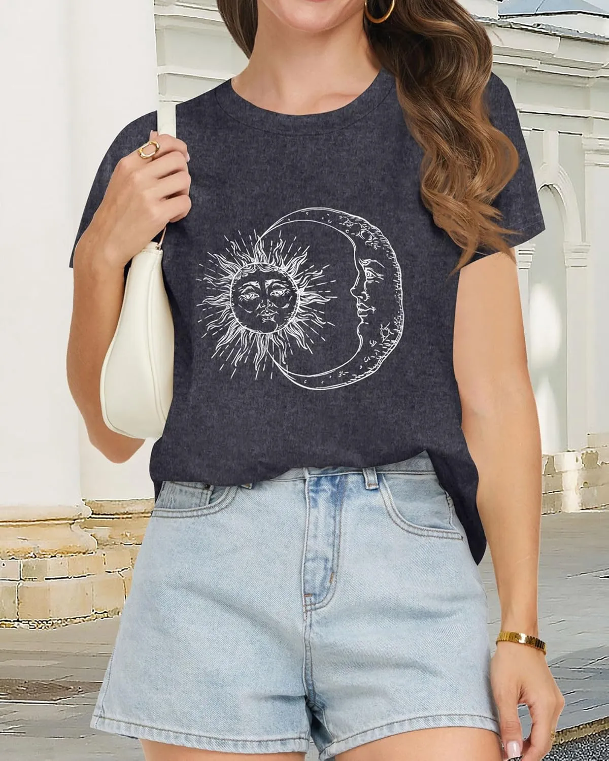T Shirts for Women Summer Short Sleeve Crewneck Casual Cute Graphic Basic Tees Tops