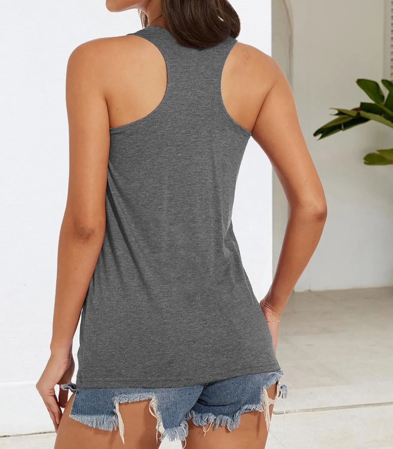 Tank Tops for Women Racerback Summer Sleeveless Casual Graphic Basic Top Shirts