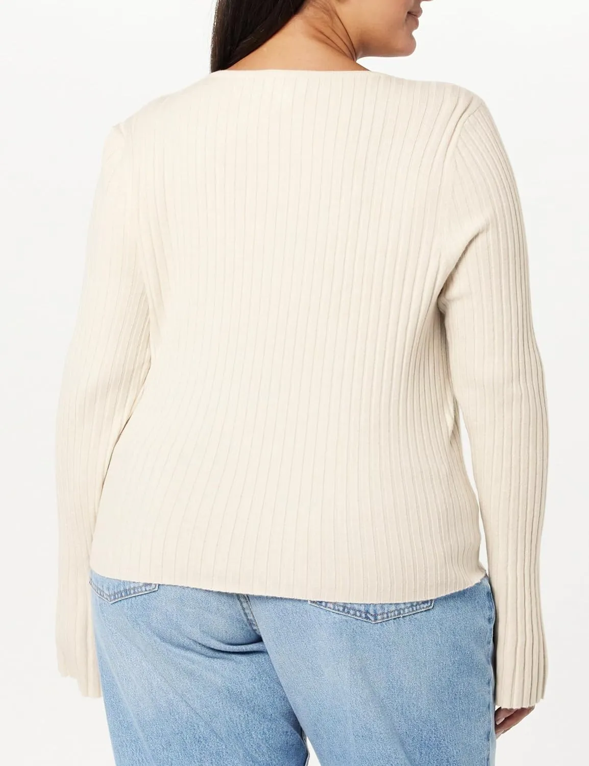 The Drop Women's Beatrice Bell Sleeve Scoop-Neck Sweater