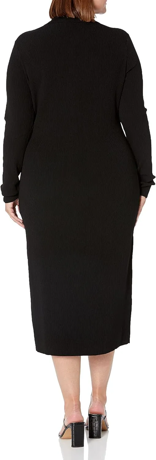 The Drop Women's Jaxon Rib Button Down Sweater Dress