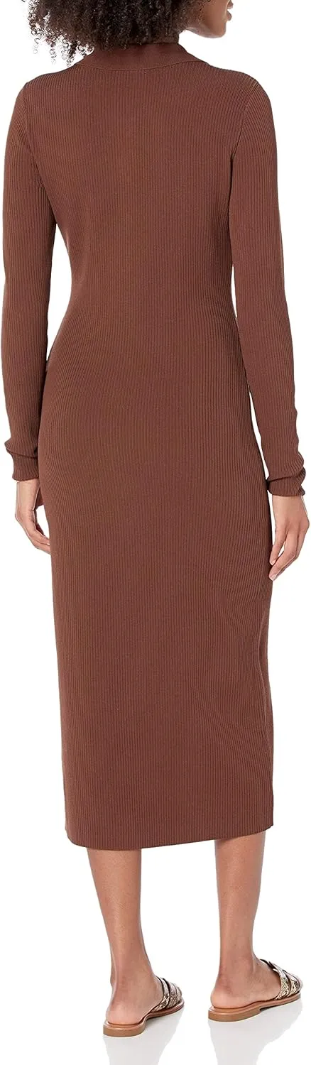 The Drop Women's Jaxon Rib Button Down Sweater Dress