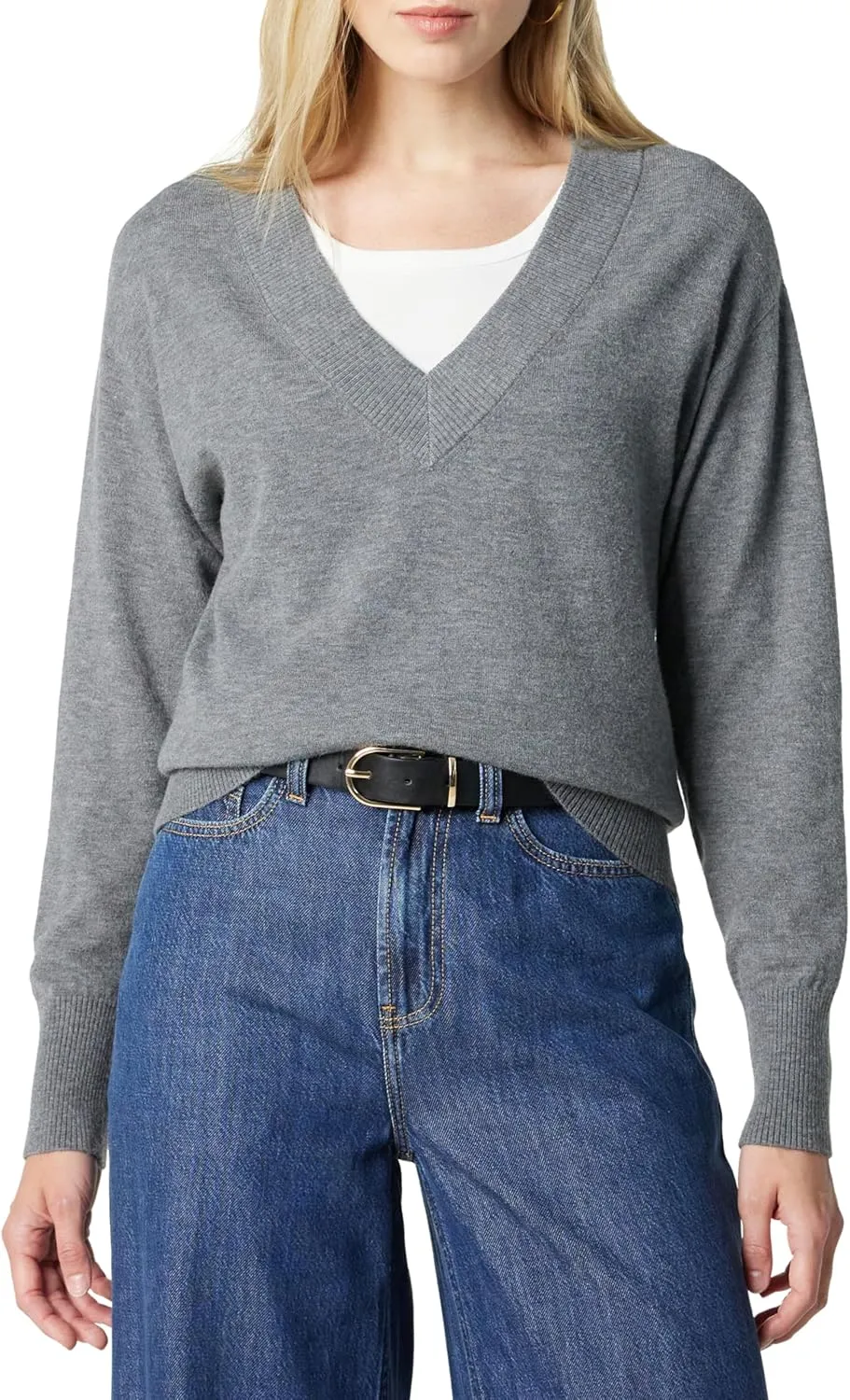 The Drop Women's Maye Essential V-Neck Sweater