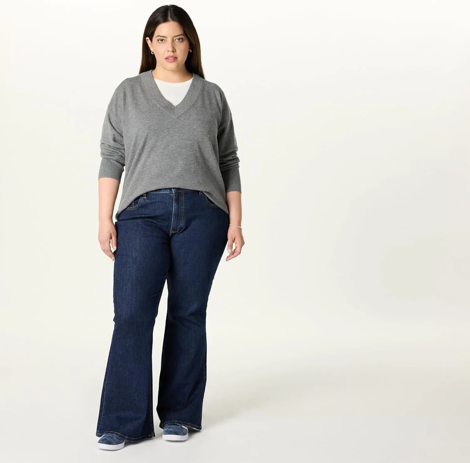 The Drop Women's Maye Essential V-Neck Sweater