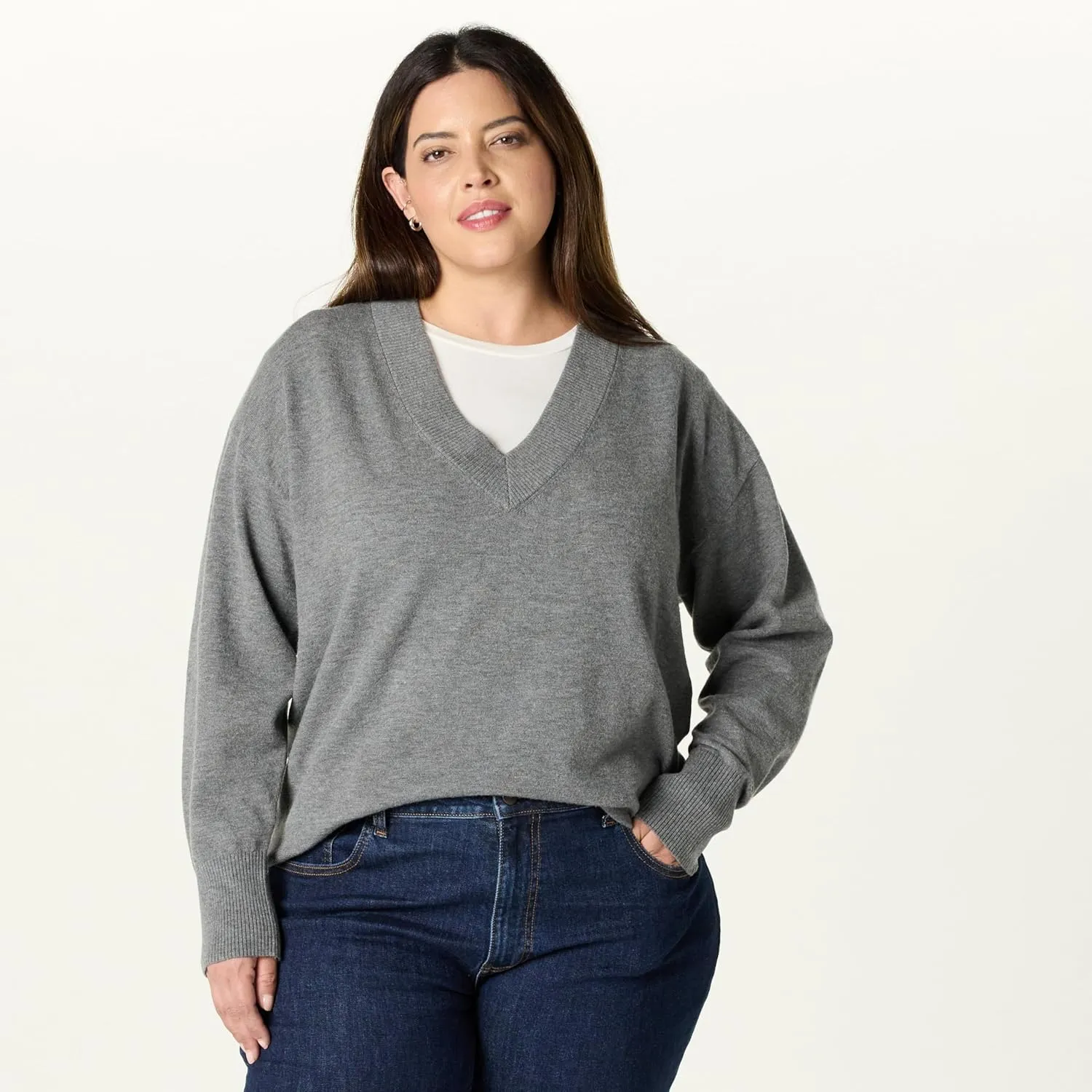 The Drop Women's Maye Essential V-Neck Sweater