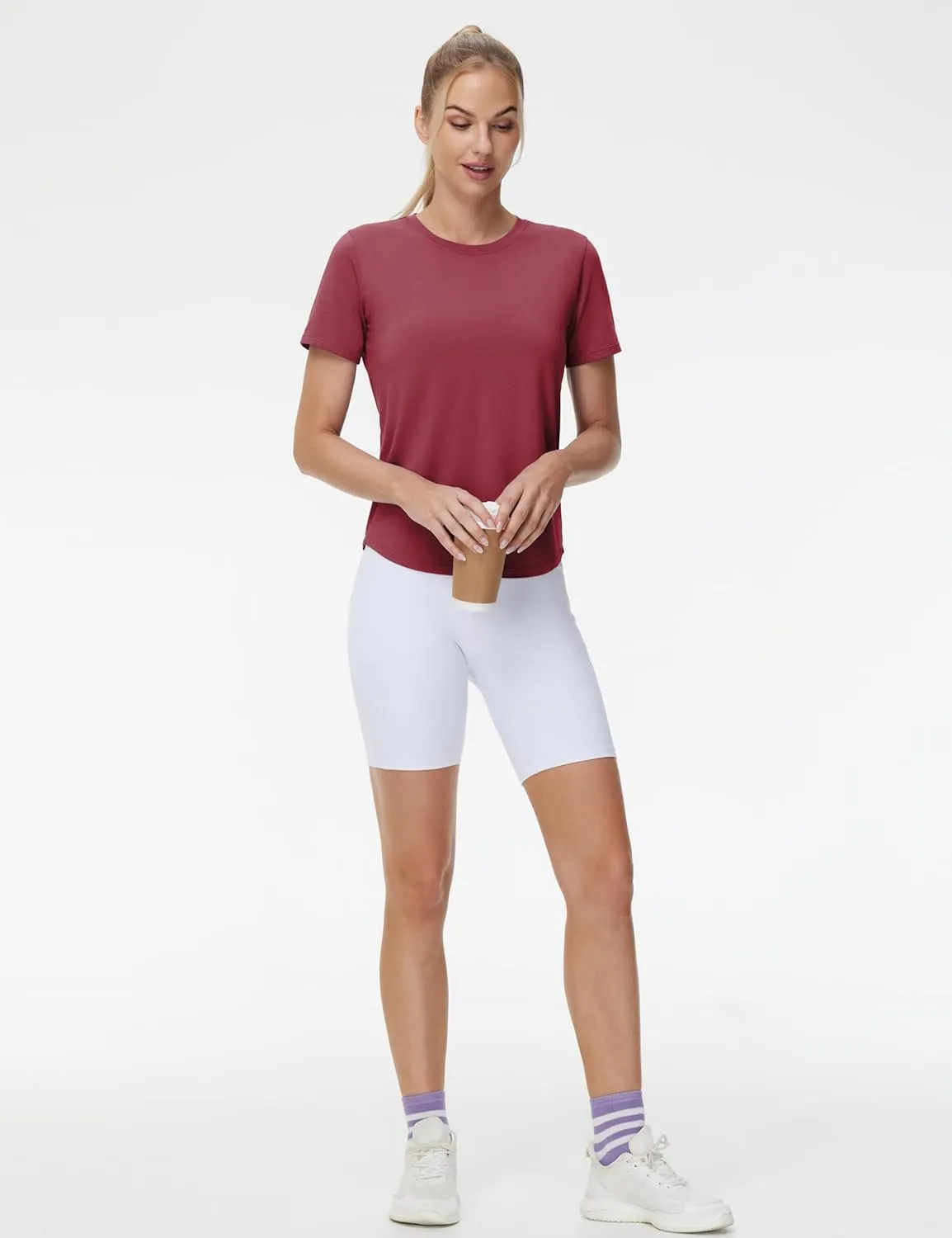 THE GYM PEOPLE Women's Workout Short Sleeve Breathable T-Shirts Athletic Yoga Tee Tops