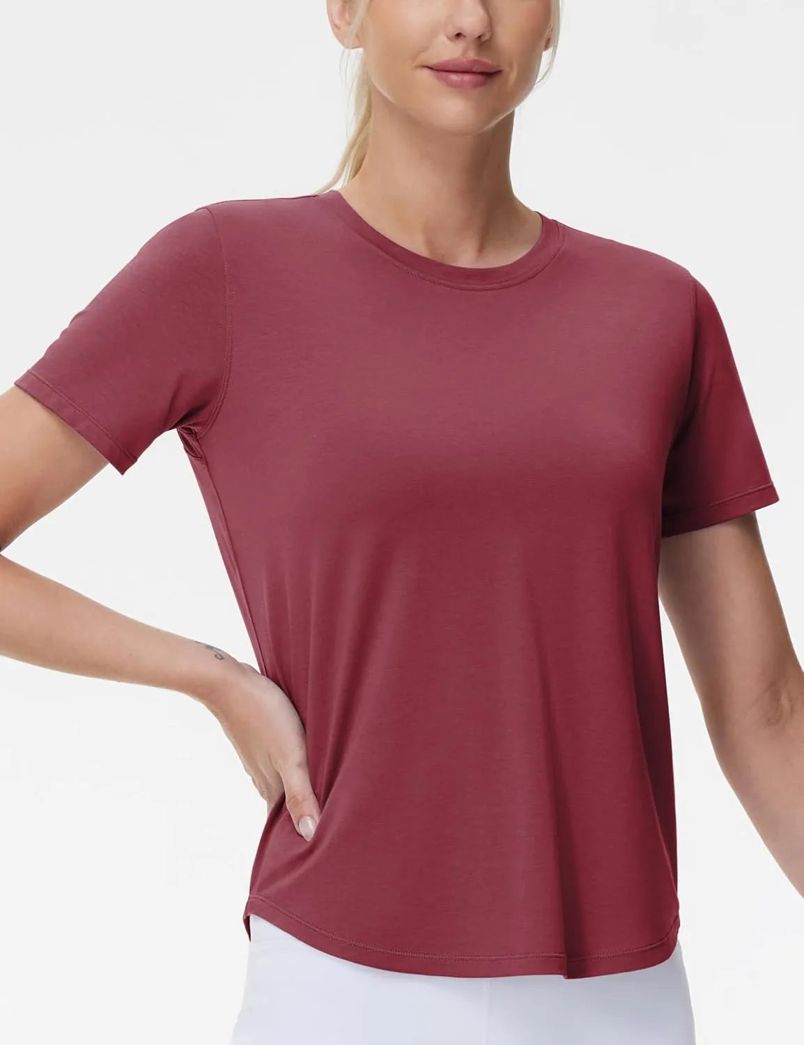 THE GYM PEOPLE Women's Workout Short Sleeve Breathable T-Shirts Athletic Yoga Tee Tops