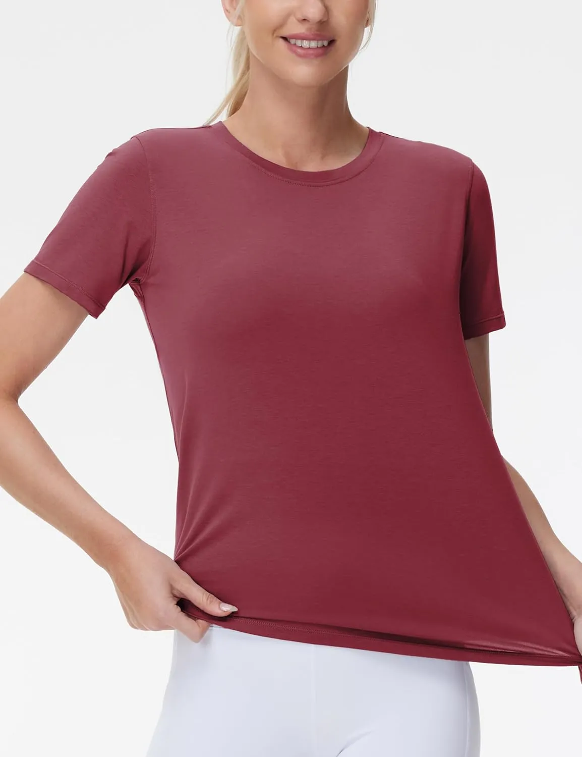 THE GYM PEOPLE Women's Workout Short Sleeve Breathable T-Shirts Athletic Yoga Tee Tops