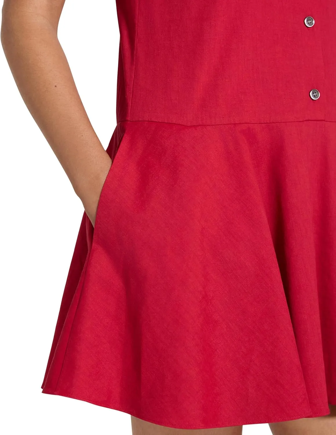 Theory Women's Linen Volume Mini Dress
