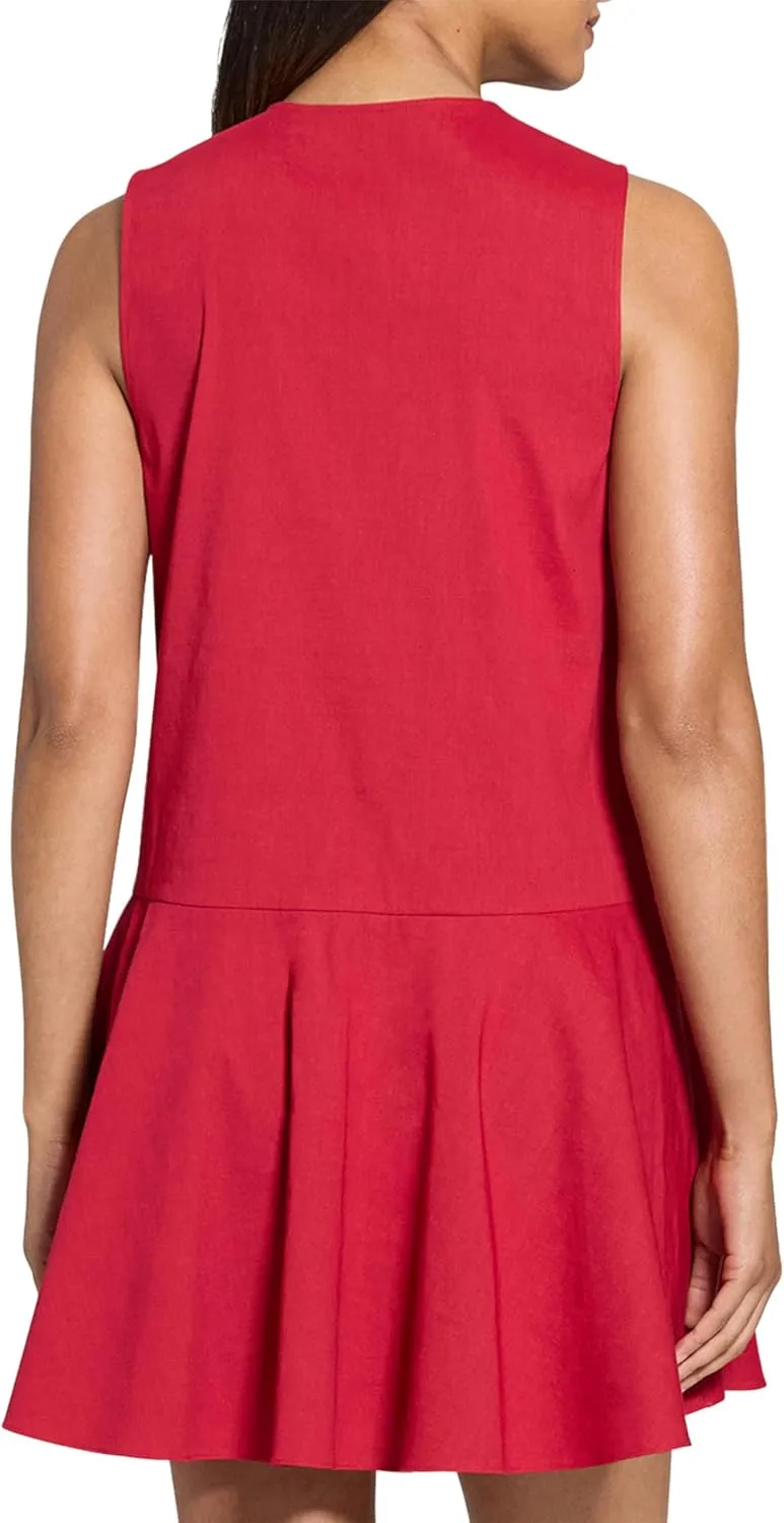 Theory Women's Linen Volume Mini Dress