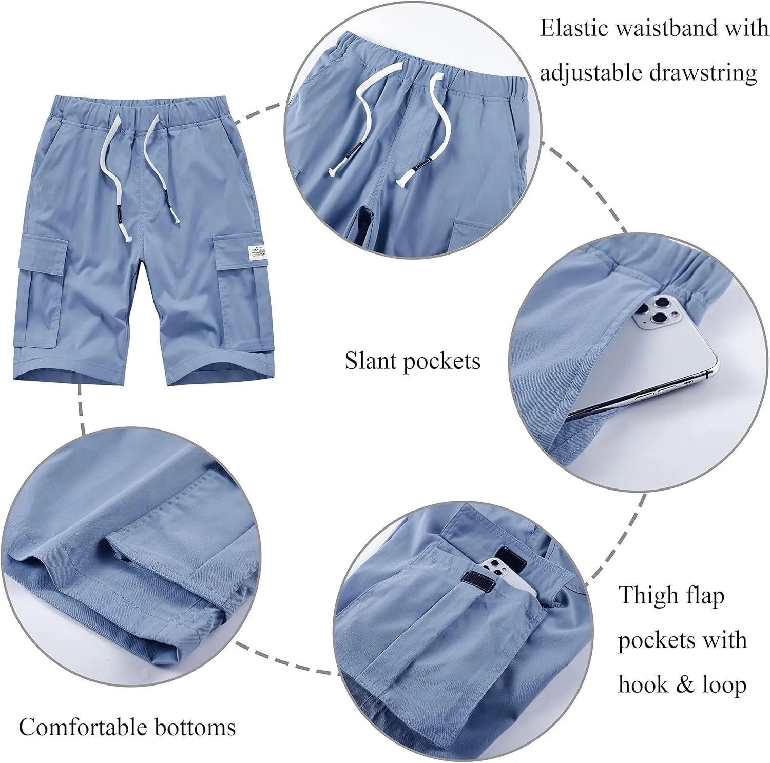 VtuAOL Cargo Shorts for Women Casual Relaxed Comfy Hiking Shorts with Multi Pockets