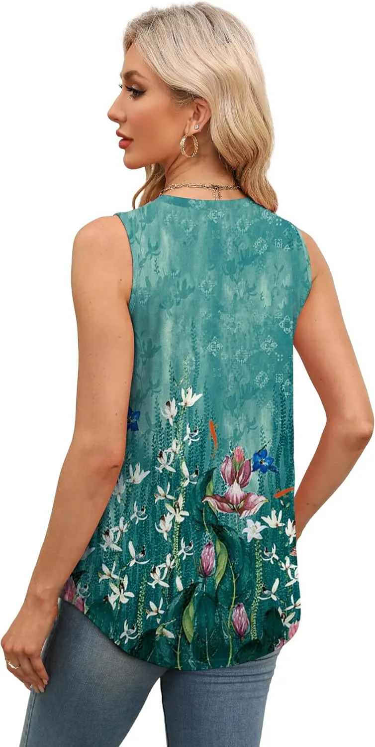 WEESO Womens Tank Tops Basic Casual Summer Trendy Crewneck Sleeveless Shirts Tops