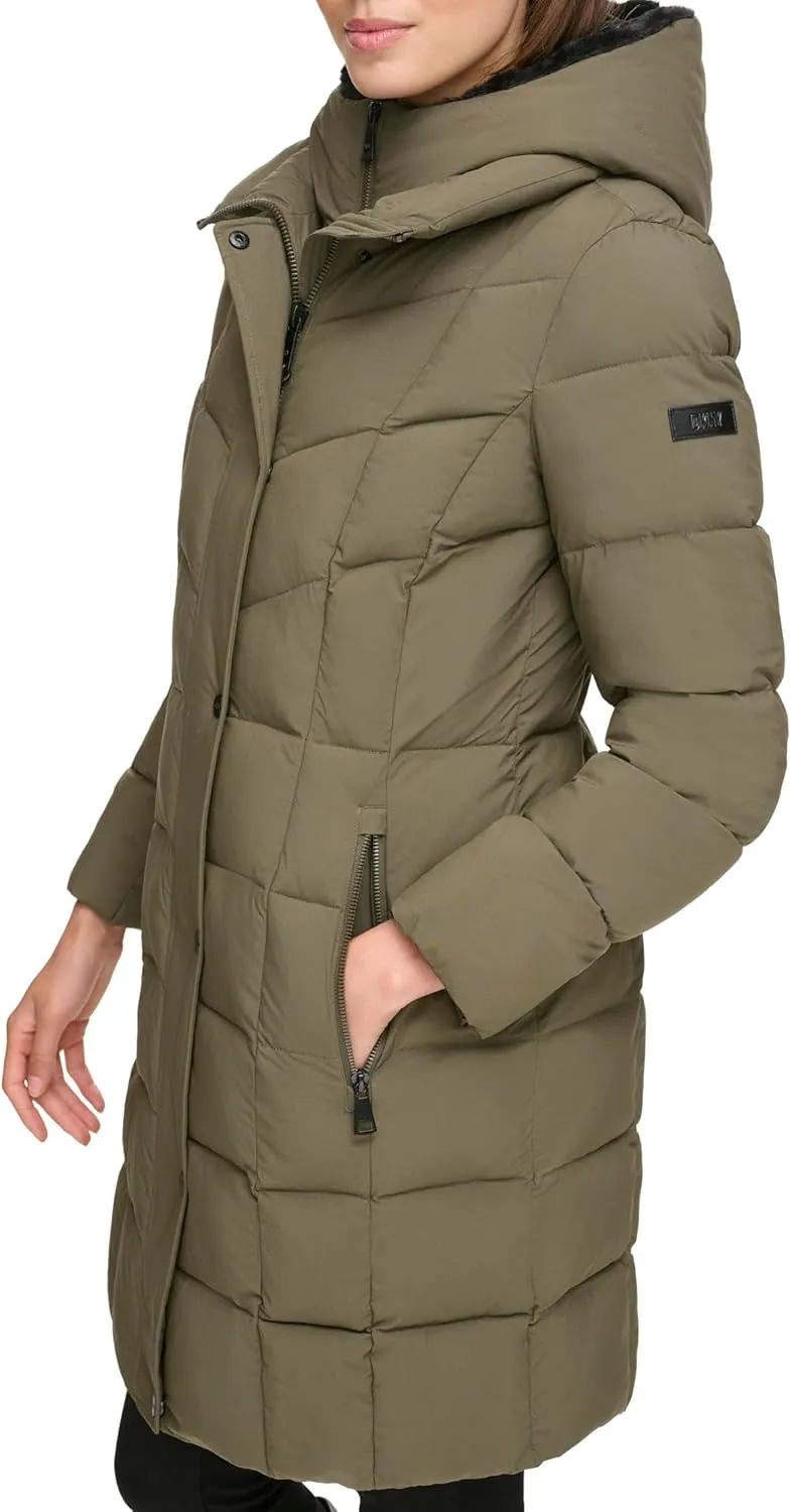 Women's Bib-Front Long Puffer