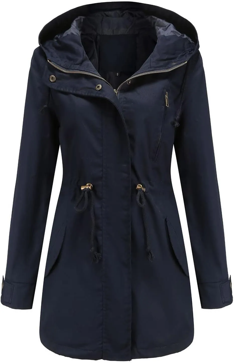 Women's Casual Tunic Zip Up Hoodies Sweatshirts Long Fleece Jacket Cardigan Coat Lightweight Windbreaker Outwear