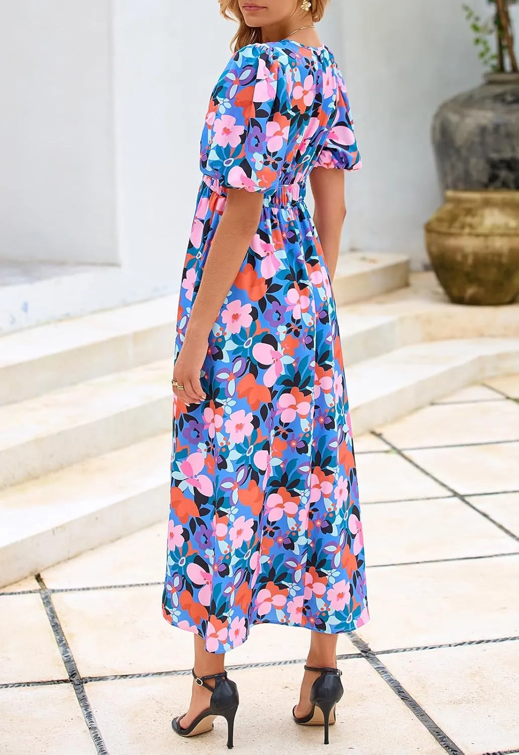 Women's Floral Maxi Dress Summer Fall Wedding Guest Dress