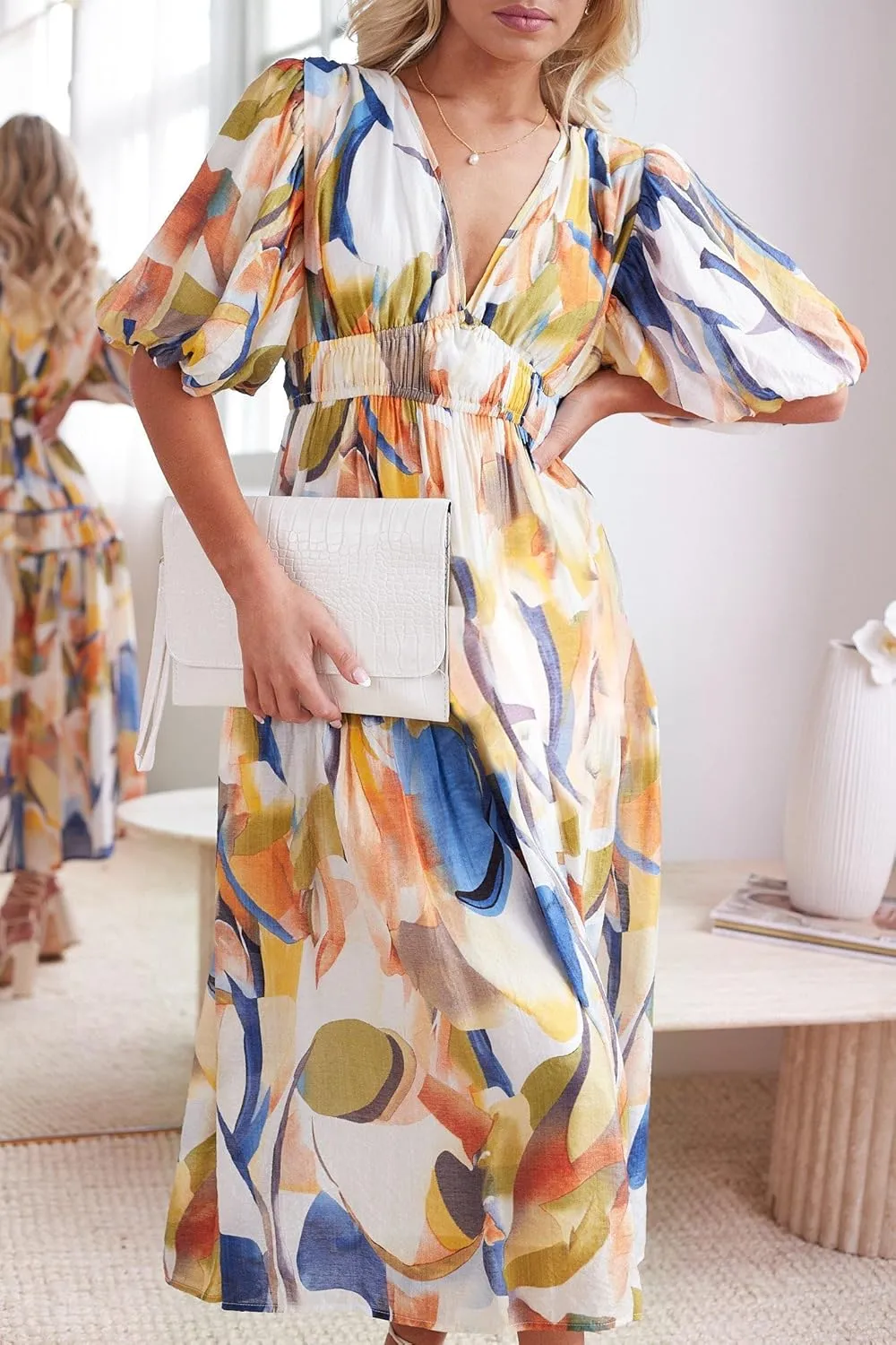 Women's Floral Maxi Dress Summer Fall Wedding Guest Dress