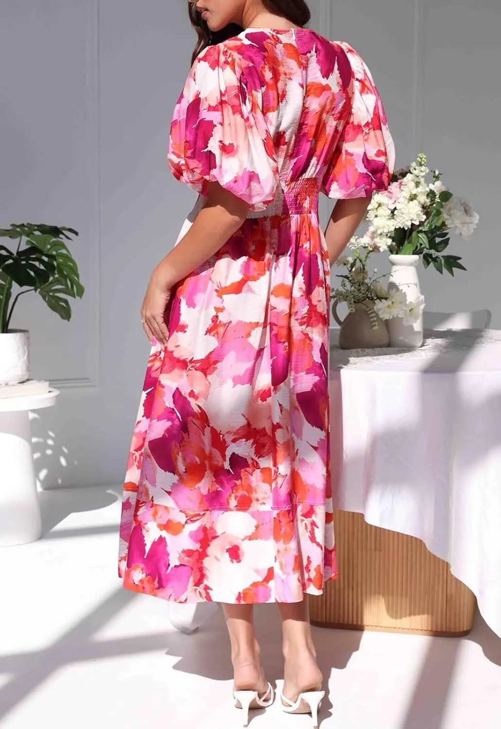 Women's Floral Maxi Dress Summer Fall Wedding Guest Dress