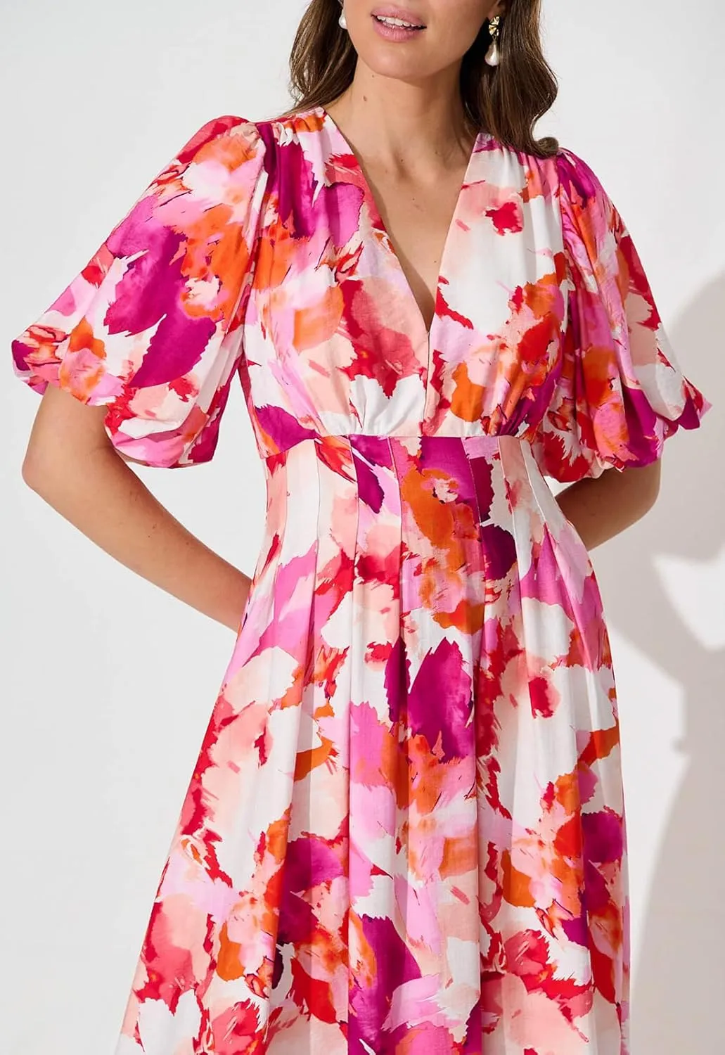 Women's Floral Maxi Dress Summer Fall Wedding Guest Dress