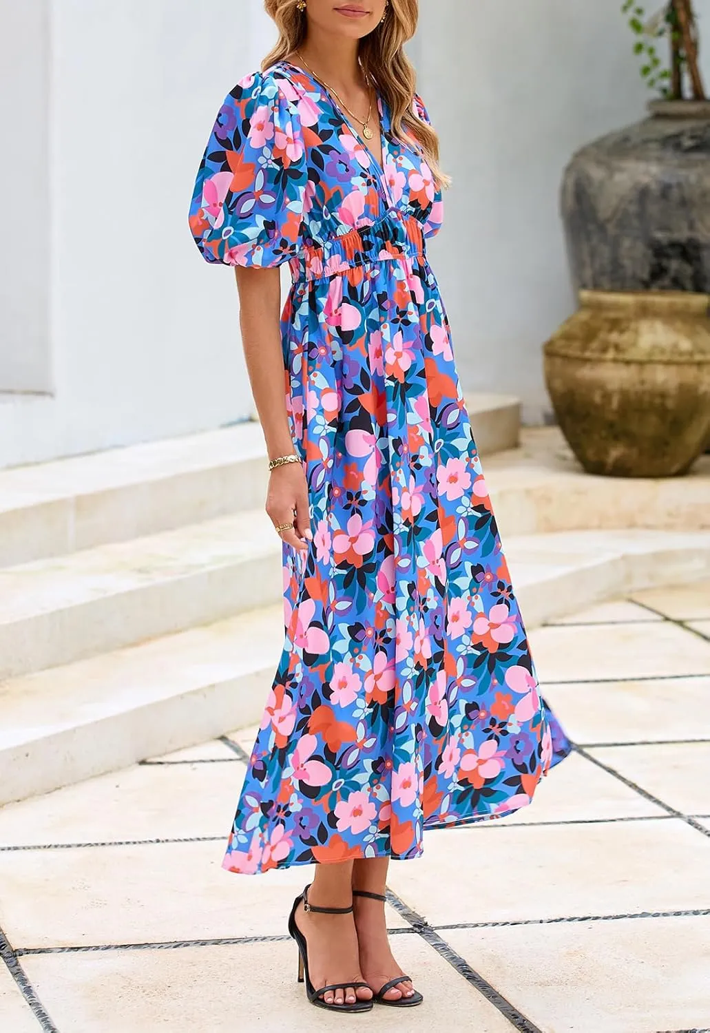 Women's Floral Maxi Dress Summer Fall Wedding Guest Dress