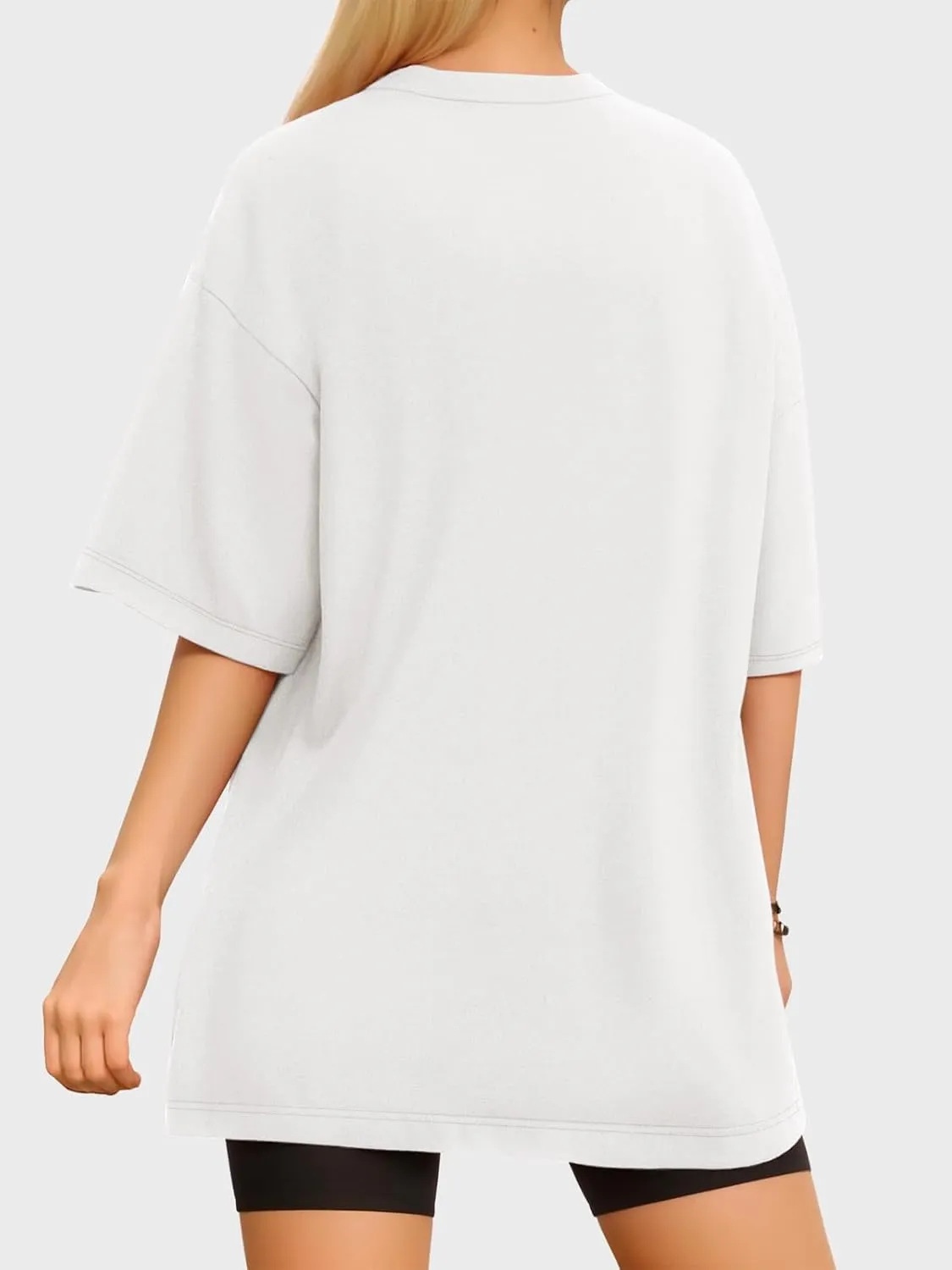 Womens Overisized Tshirts V Neck Workout Gym Shirts Tops Casual Summer Clothes