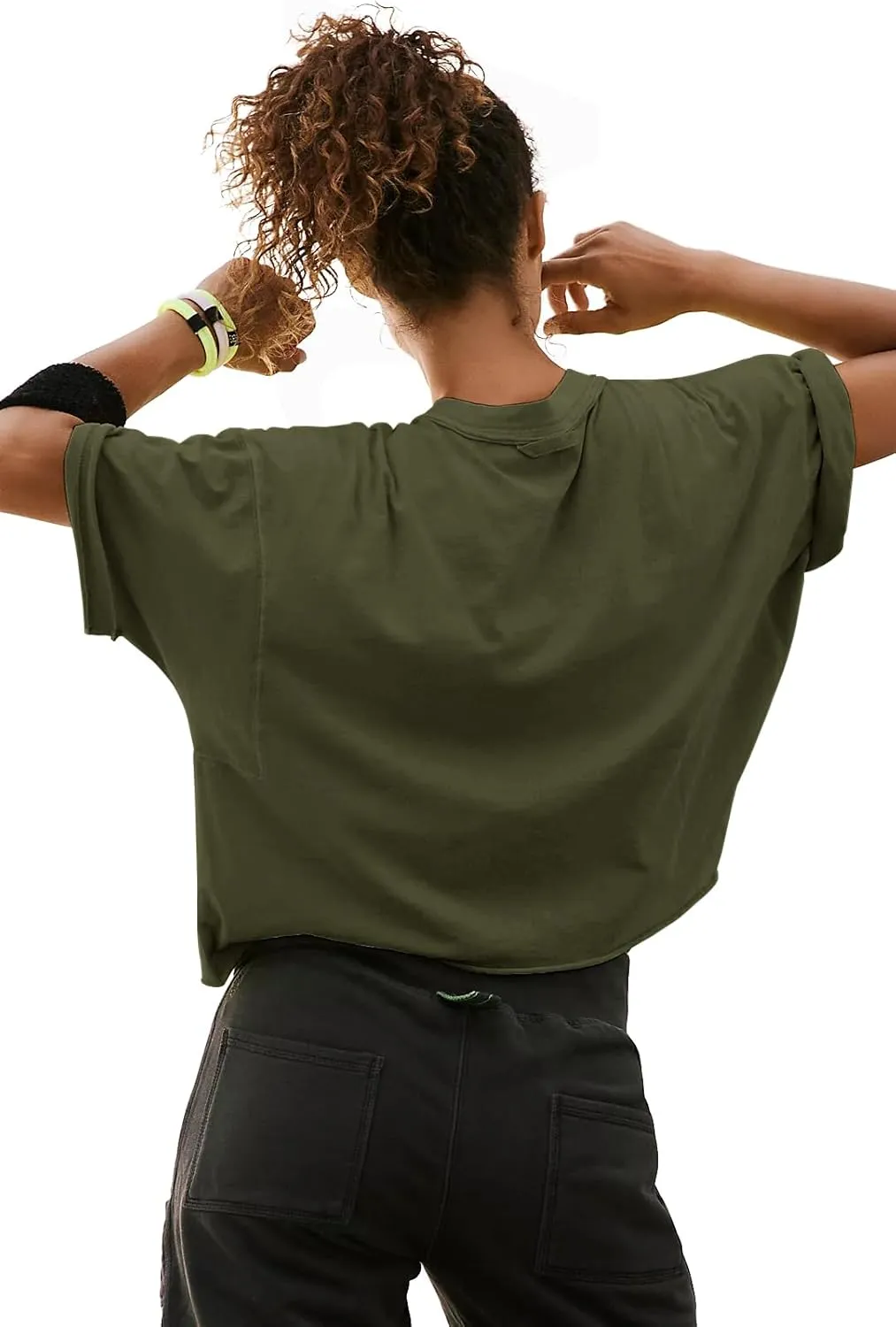 Women's Summer Short Sleeve Crop Tops Casual Basic Cotton Athletic Yoga Running T-Shirts