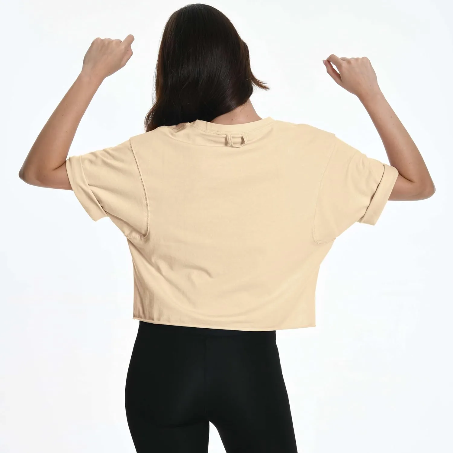 Women's Summer Short Sleeve Crop Tops Casual Basic Cotton Athletic Yoga Running T-Shirts