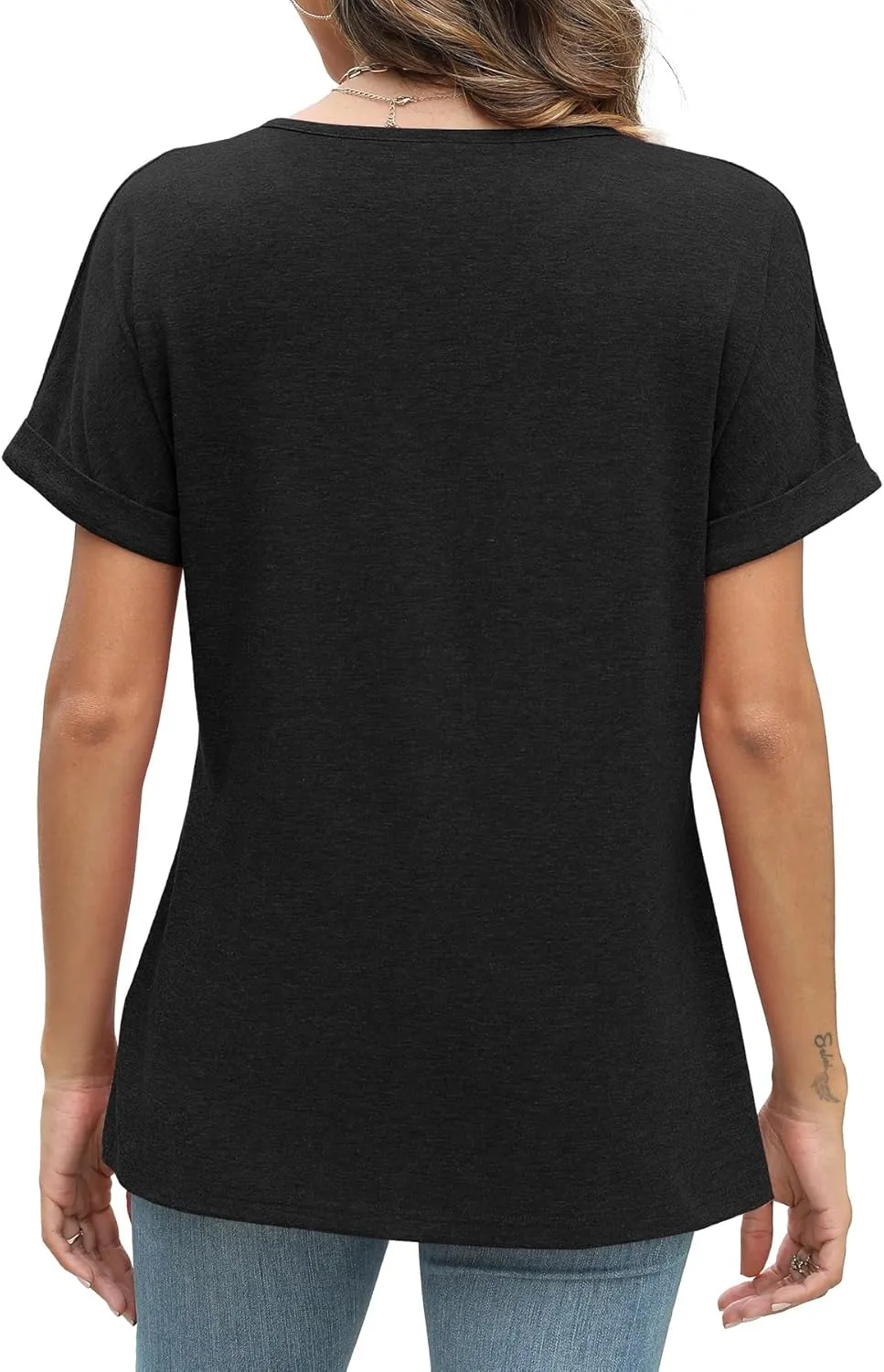 Womens Summer Tops Short Sleeve Shirts for Women V Neck Basic Fashion Clothes