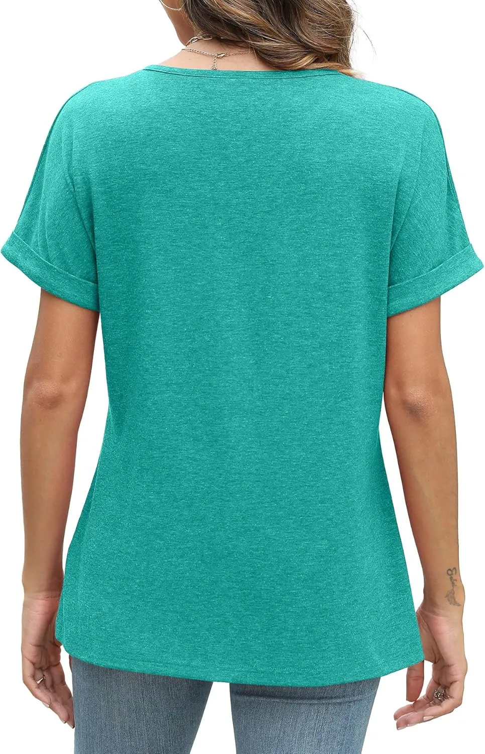 Womens Summer Tops Short Sleeve Shirts for Women V Neck Basic Fashion Clothes