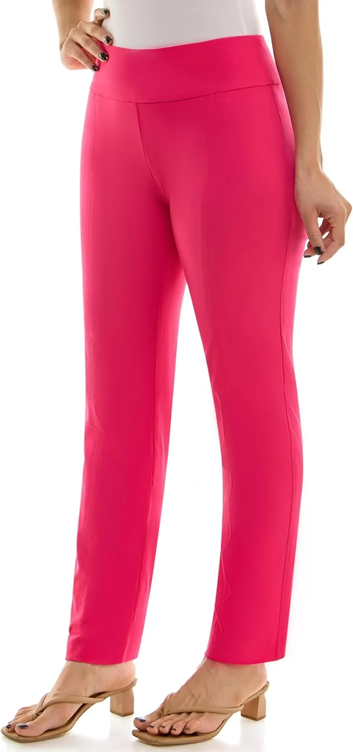 Zac & Rachel Women's Millennium Fabric Pull-On Slim Leg Pant