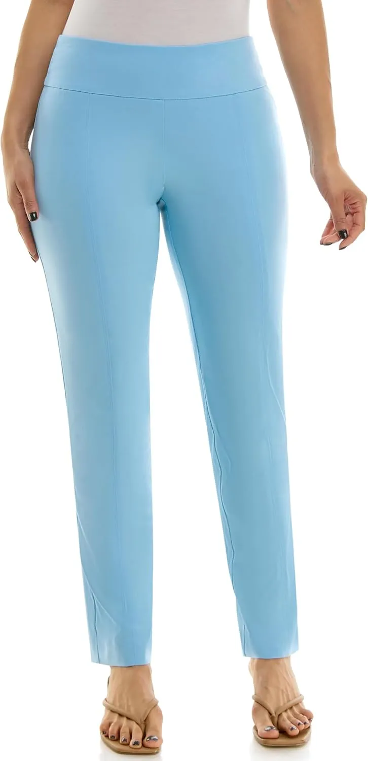 Zac & Rachel Women's Millennium Fabric Pull-On Slim Leg Pant